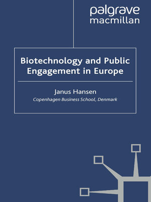 cover image of Biotechnology and Public Engagement in Europe
